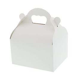 Scatola pasticceria bianca con manici n° 7 Dim. 10x12+7cm - Pack da 50 Scatola pasticceria bianca con manici n° 7 Dim. 10x12+7cm - Pack da 50