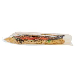 Sacchetto panino kraft con finestra Dim. 10+4x36cm - Pack da 1000 Sacchetto panino kraft con finestra Dim. 10+4x36cm - Pack da 1000