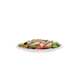 Piatto tondo bianco monouso biodegradabile Ø 23cm - pack da 50 Piatto tondo bianco monouso biodegradabile Ø 23cm - pack da 50