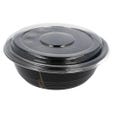 Ciotola PP nero+coperchio trasparente 700cc diametro 17x6,1cm - per 500