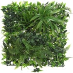 Quadro vegetale artificiale con foglie 50x50cm