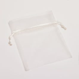 Sacchetto in organza bianco L12 x A17cm - per 10 Sacchetto in organza bianco L12 x A17cm - per 10