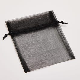 Sacchetto in organza nero L12 x A17 - per 10 Sacchetto in organza nero L12 x A17 - per 10
