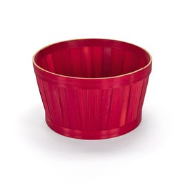 Cesto tondo bambu rosso Diam. 21.5 Alt.12 cm Cesto tondo bambu rosso Diam. 21.5 Alt.12 cm