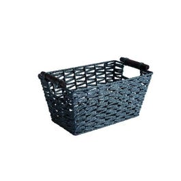 Cesto in vimini rettangolare nero Dim.29.5x18.5x14 cm Cesto in vimini rettangolare nero Dim.29.5x18.5x14 cm