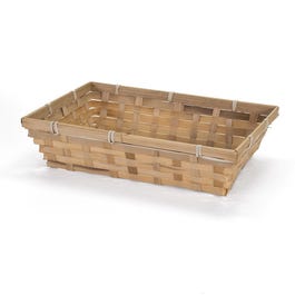 Cesto bambu beige rettangolare Dim. 30x20x.7 cm Cesto bambu beige rettangolare Dim. 30x20x.7 cm