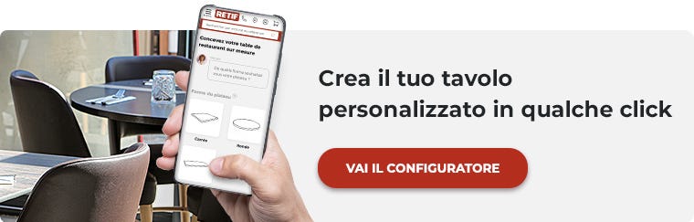 Crea il tuo tavolo con il nostro configuratore online